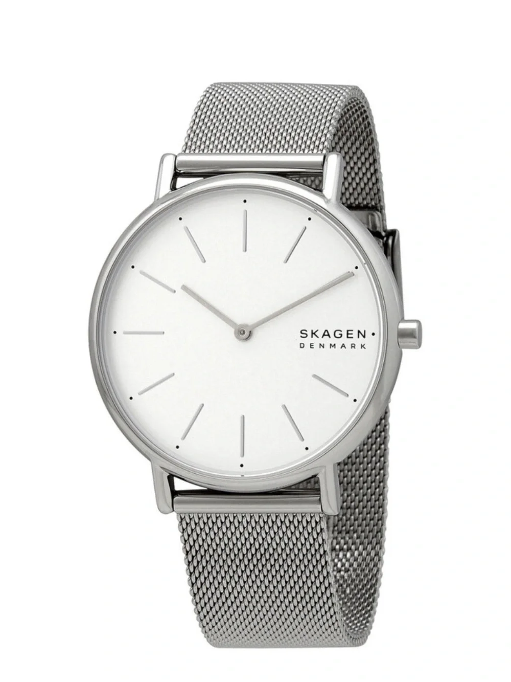 Skagen Silver Mesh Strap Men’s Watch SKW6565- White Dial